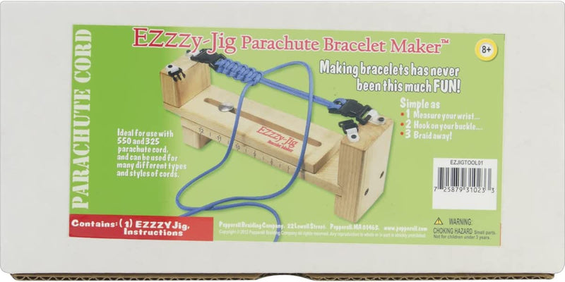 Ezzzy-Jig Bracelet Maker-Weaving set for paracord work, adjustable length, clips for clasps