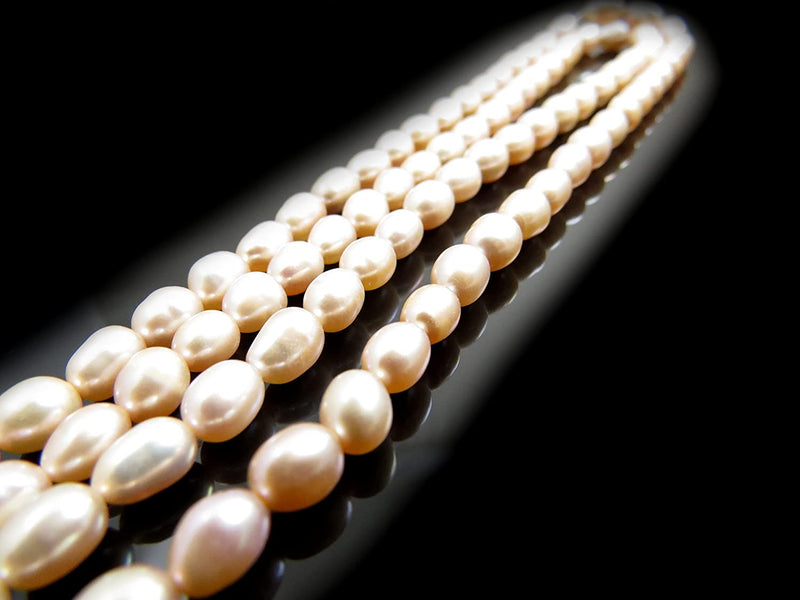 100pcs Natural Freshwater Pearls 5x7mm, Pink Purple Color