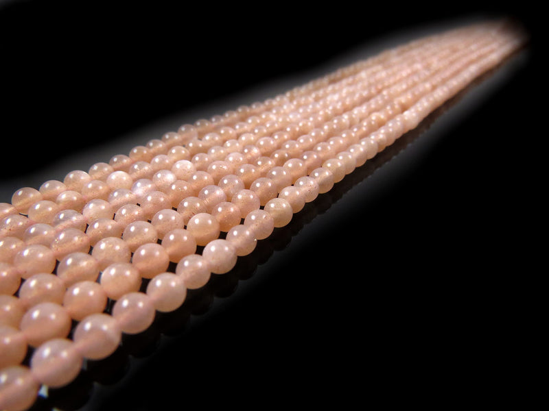 85 beads Semi-precious Sunstone 4mm round (Sunstone 4mm 1 string-85 beads)
