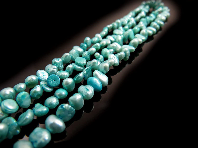 140pcs Natural Freshwater Pearls 4-5mm, Aqua Color