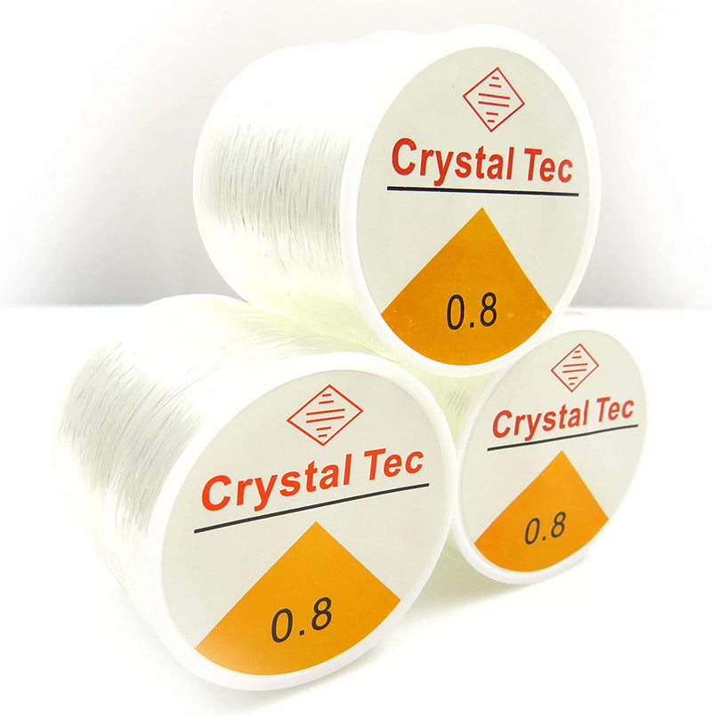 300m Clear elastic thread 0.8mm, monofilament, Transparent