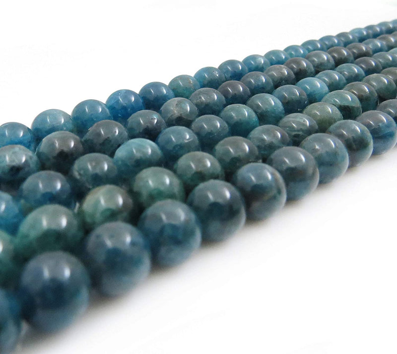 Apatite Semi-precious stones 8mm round, 45 beads/15" string (Apatite 2 strings-90 beads)