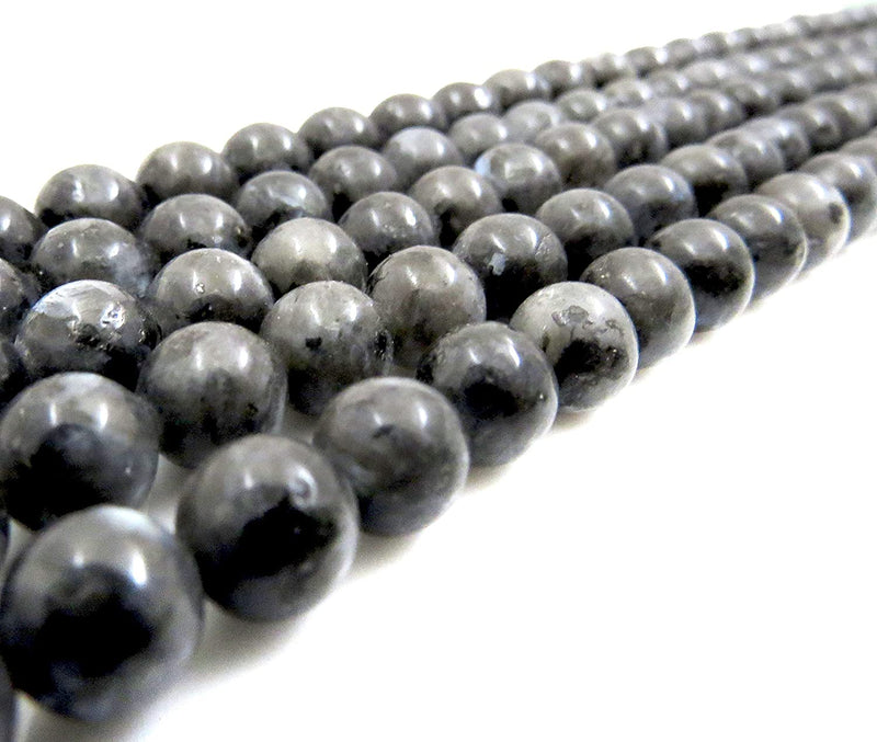 Lavakite Semi-precious stones 8mm round, 45 beads/15" rope (Larvakite 1 rope-45 beads)