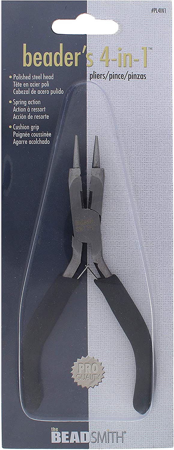 BeadSmith 4 in 1 pliers, cutting, round, flat and crush pliers