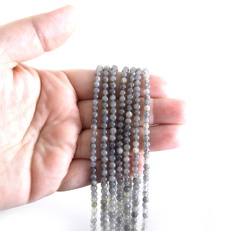 85 beads Semi-precious Labradorite 4mm round (Labradorite 4mm 1 string-85 beads)