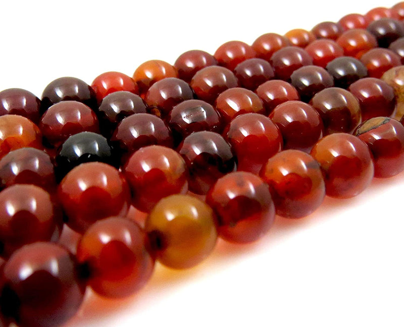 Natural Agate Semi-precious stones 6mm round, 60 beads/15" rope (Natural Dark Agate 6mm 1 rope of 60 beads)