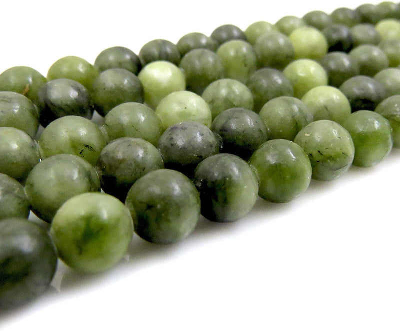 Canadian Jade Semi-precious stones 6mm round, 60 beads/15" rope (Canadian Jade 6mm 1 rope of 60 beads)