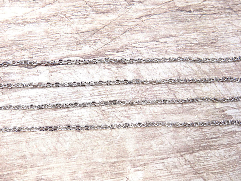 10m Stainless Steel Chain Flat Oval 2.5x3mm