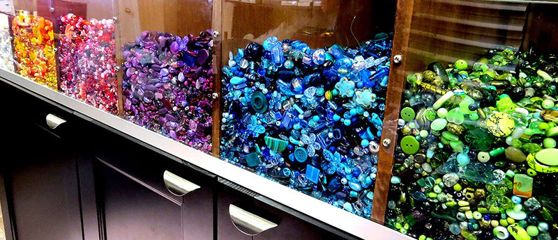 1kg beads bulk various, glass, wood, acrylic, crystal,... Assorted sizes, Purple Mix