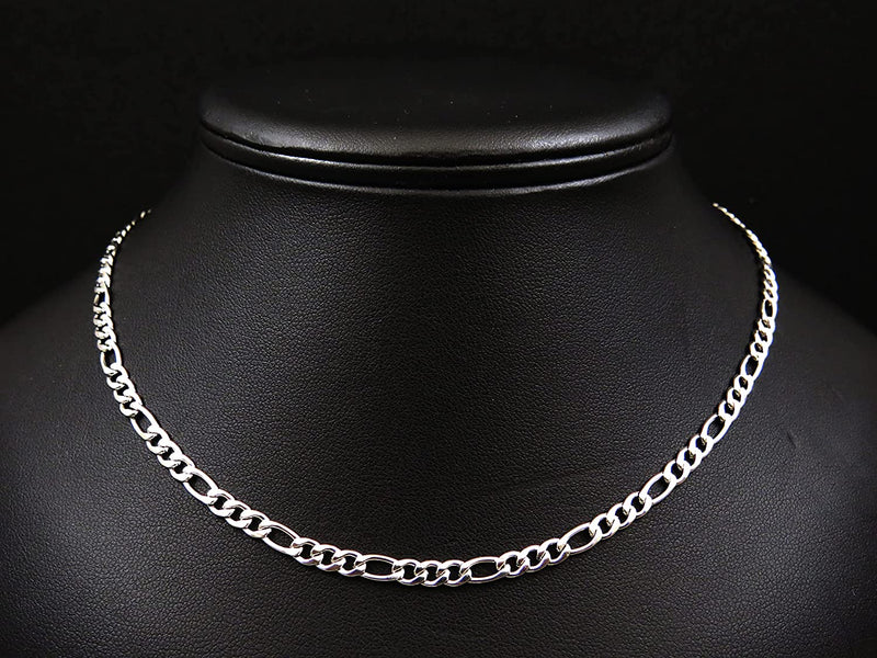 10m Stainless Steel Chain Figaro 3/1 3.8x5.2mm-3.8x7.5mm
