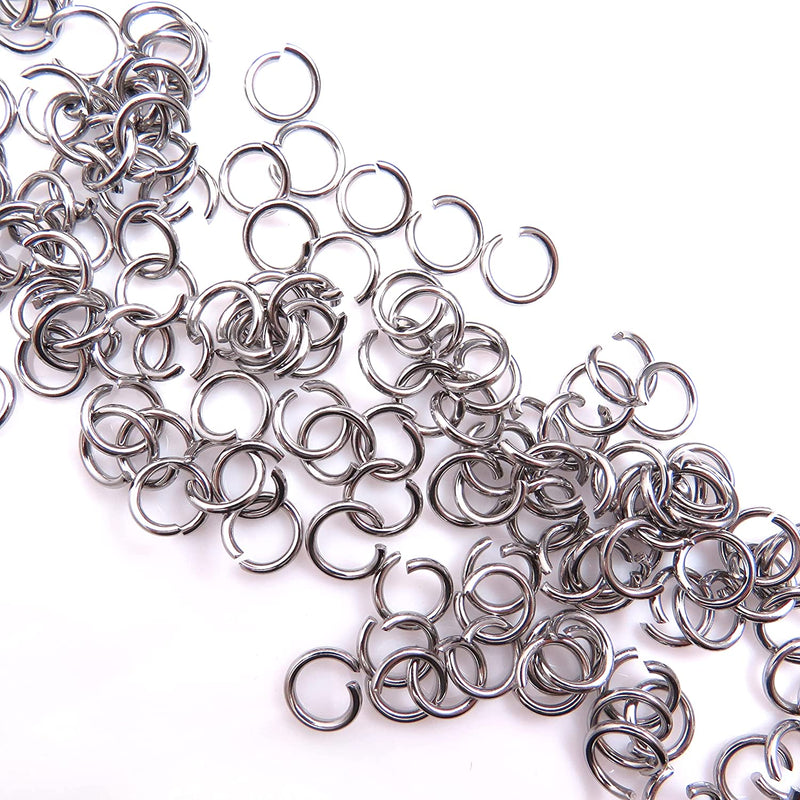 500pcs Stainless Steel Jumpring Single Rings 8mm, 16.5 gauge/1.2mm, 500 pieces per bag