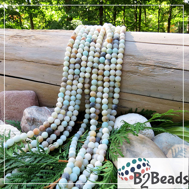 Natural Brown Amazonite Semi-precious Stone Matte beads 6mm round, 60 beads/15" rope (Brown Amazonite 6mm 1 rope of 60 beads)